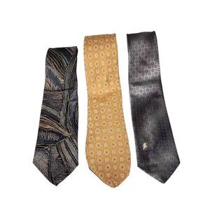 Men's High Quality 100% Silk & Polyester Tie Set of 3